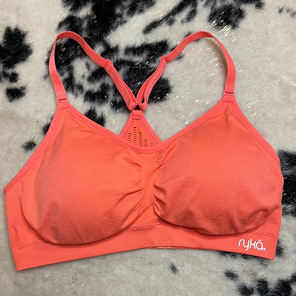 Ryka Orange Padded Sports Bra